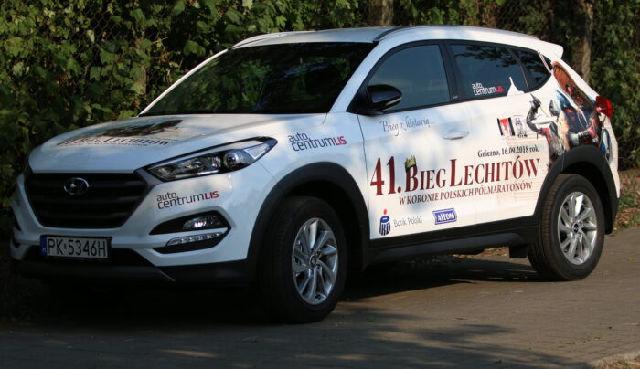 Tak wygląda auto promujące Bieg Lechitów